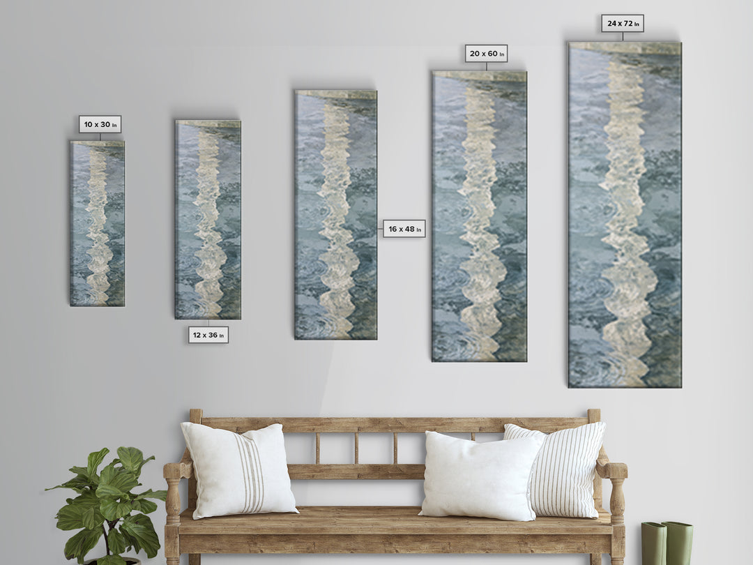 Abstract Water Ripples Canvas Print, Spa Art, Neutral Decor, Spa Decor, Fine Art, Serenity, Home Decor, Wall Decor, SPA-1x3-18