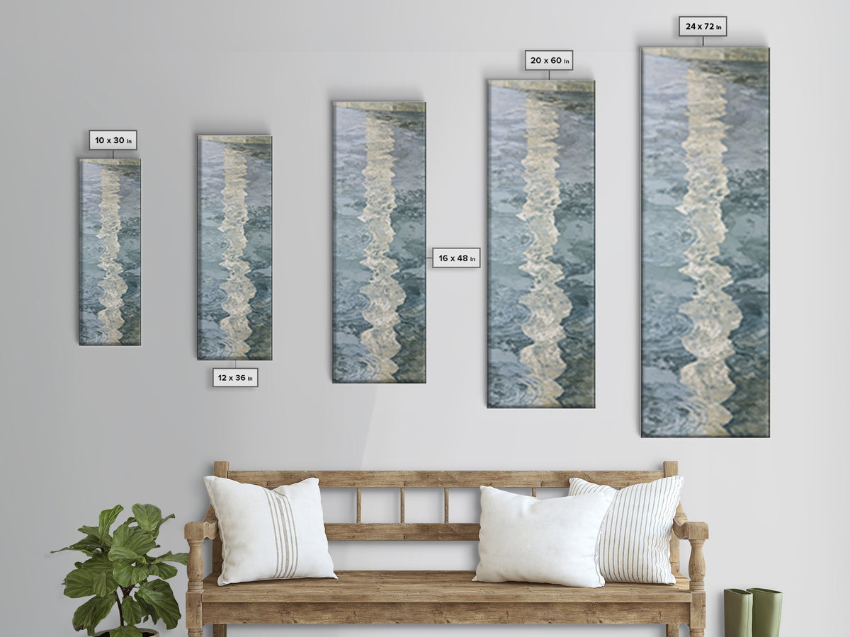 Abstract Water Ripples Canvas Print, Spa Art, Neutral Decor, Spa Decor, Fine Art, Serenity, Home Decor, Wall Decor, SPA-1x3-18