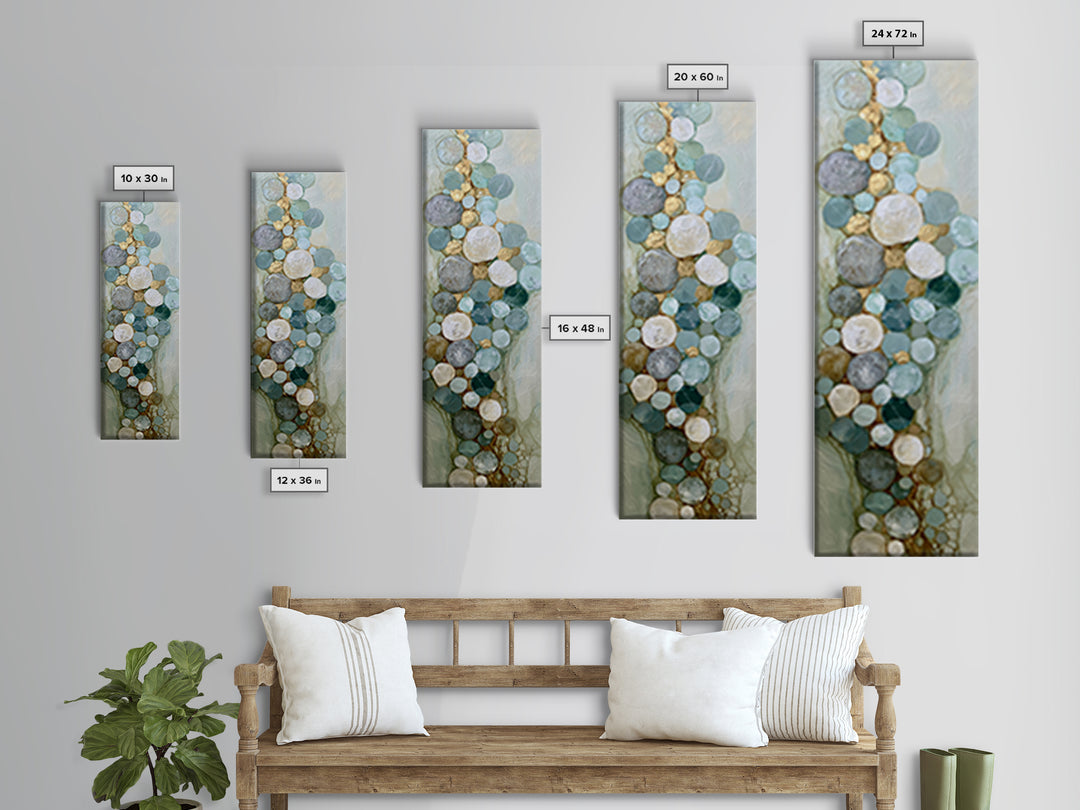 Pebble Texture Abstract Canvas Print, Spa Art, Abstract Print, Spa Decor, Abstract Art, Serenity, Esthetician Decor, SPA-1x3-27