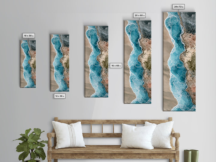 Blue Lagoon Water Seen from Above Canvas Print, Spa Art, Printable Art, Spa Decor, Fine Art, Serenity, Fine Art Photography, SPA-1x3-32