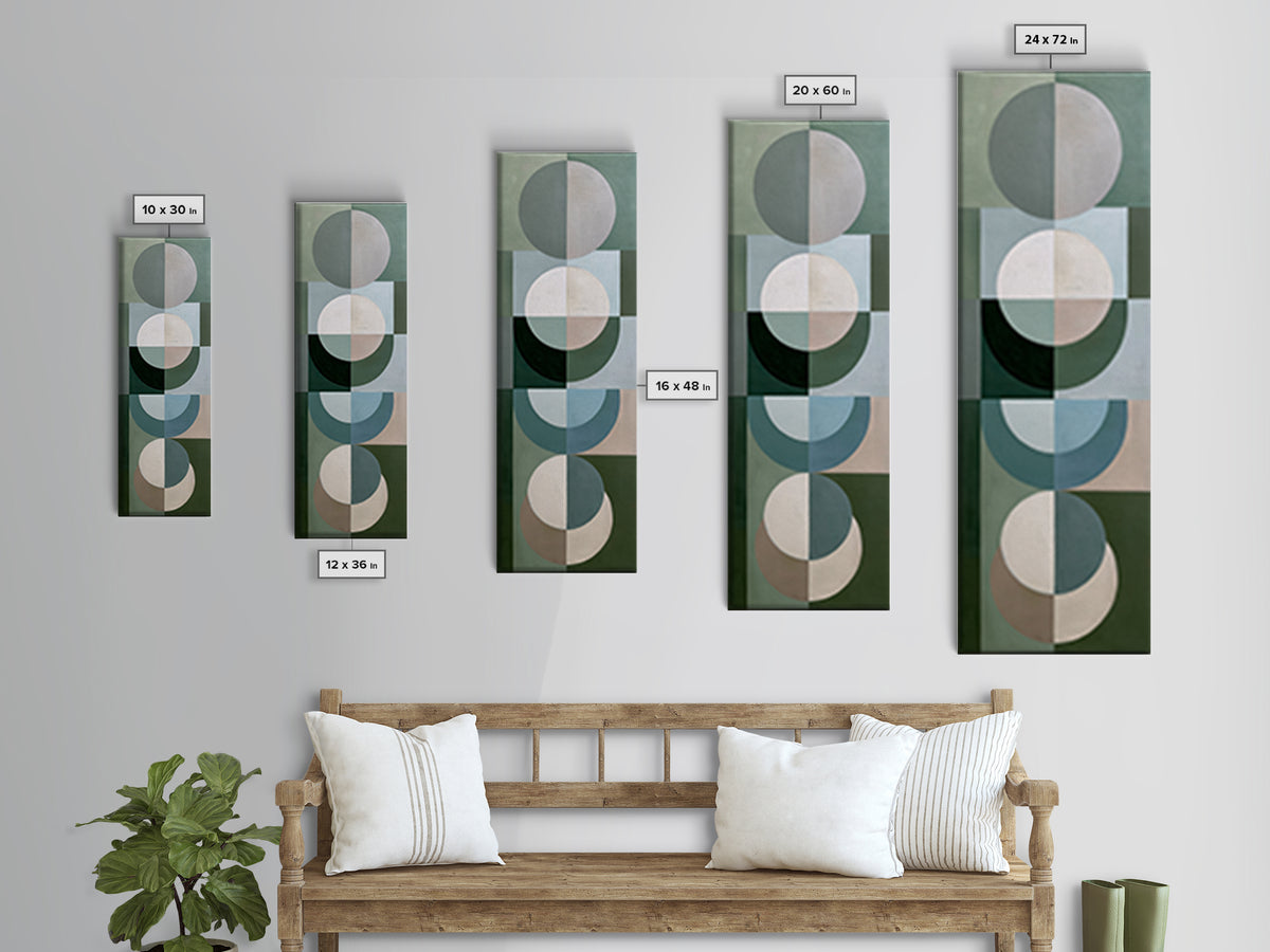Sage and Ivory Geometric Calm Composition Canvas Print, Spa Art, Fine Art Photography, Spa Decor, Fine Art, Serenity, SPA-1x3-33