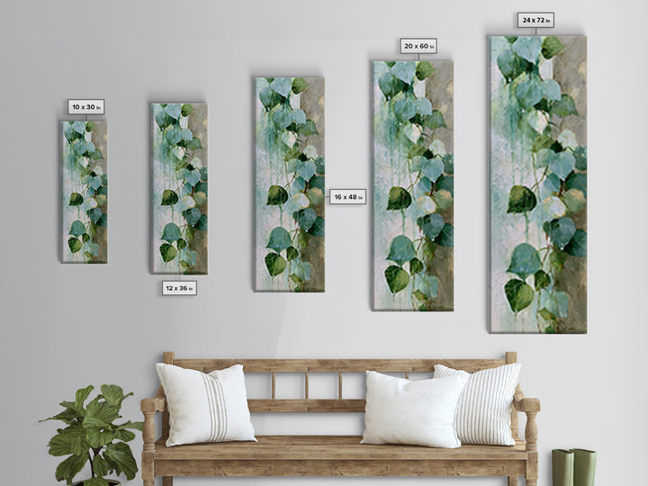 Rain on Leaves Framed Canvas Print, Spa Art, Travel Poster, Spa Decor, Fine Art, Serenity, Salon Decor, City Art, Spa Wall Art, SPA-1x3-52