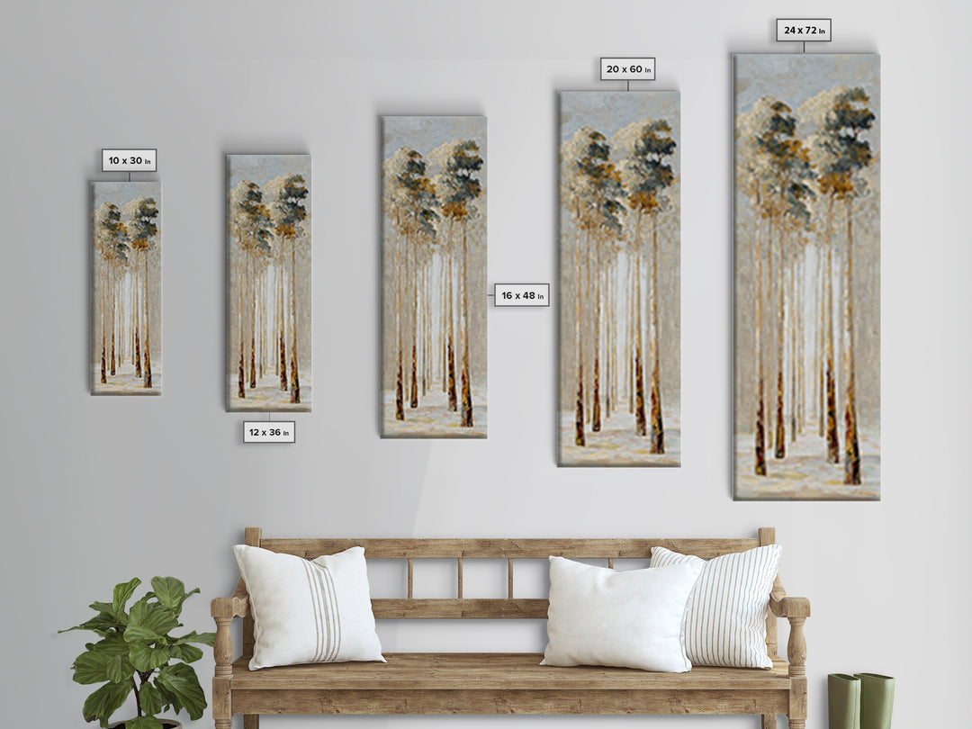 Moonlit Lake Reflection Canvas Print, Spa Art, Salon Decor, Spa Decor, Oil Painting, Serenity, Statement Artwork, Boho Decor, SPA-1x3-59