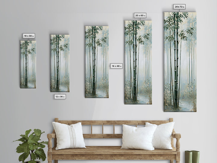 Misty Bamboo Forest Canvas Print, Spa Art, Printable Art, Spa Decor, Fine Art, Serenity, Fine Art Photography, Animal Art, SPA-1x3-65
