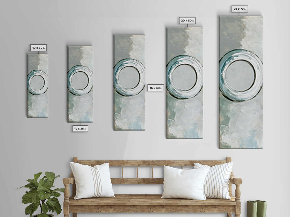Minimal Zen Circle Brushstroke Canvas Print, Spa Art, Modern Home Decor, Spa Decor, Fine Art, Serenity, Neutral Decor, SPA-1x3-68