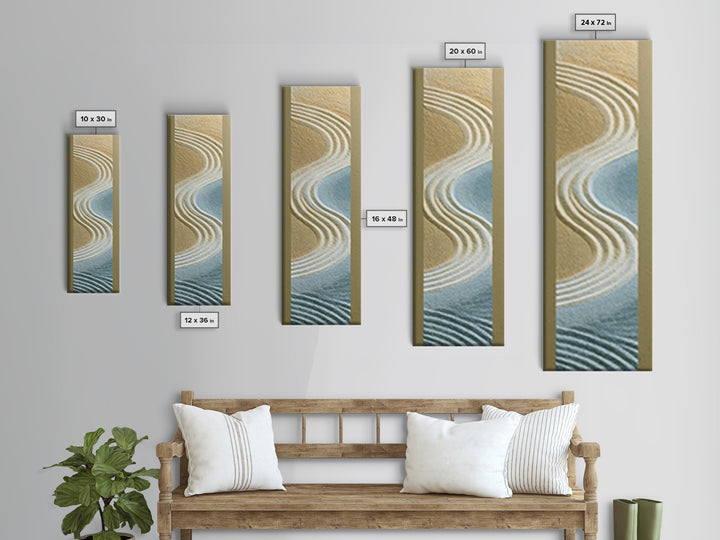 Sand Garden Lines Canvas Print, Spa Art, Fashion Wall Art, Spa Decor, Fine Art, Serenity, Modern Decor, Fine Art Print, SPA-1x3-72