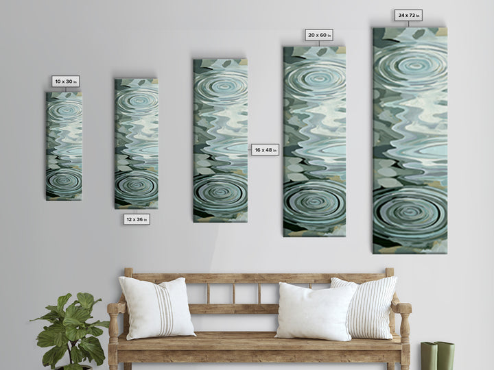 Abstract Water Ripples Canvas Print, Spa Art, Wall Art, Spa Decor, Abstract Art, Serenity, Dog Wall Art, Abstract Print, SPA-1x3-90