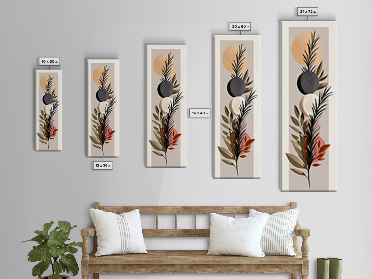 Botanical Herbal Arrangement Canvas Print, Spa Art, Room Decor, Spa Decor, Fine Art, Serenity, Nature Prints, Travel Poster, SPA-1x3-98