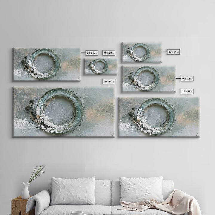 Minimal Zen Circle Brushstroke Canvas Print, Spa Art, Printable Art, Spa Decor, Fine Art, Serenity, Fine Art Photography, SPA-2x1-52