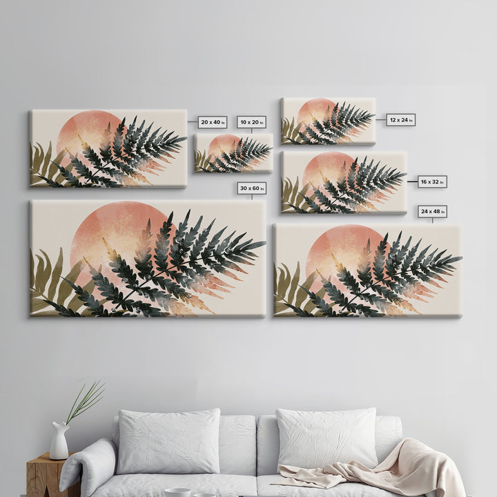 Fern Leaf Closeup Framed Canvas Print, Spa Art, Printable Art, Spa Decor, Watercolor Art, Serenity, Fine Art Photography, SPA-2x1-7