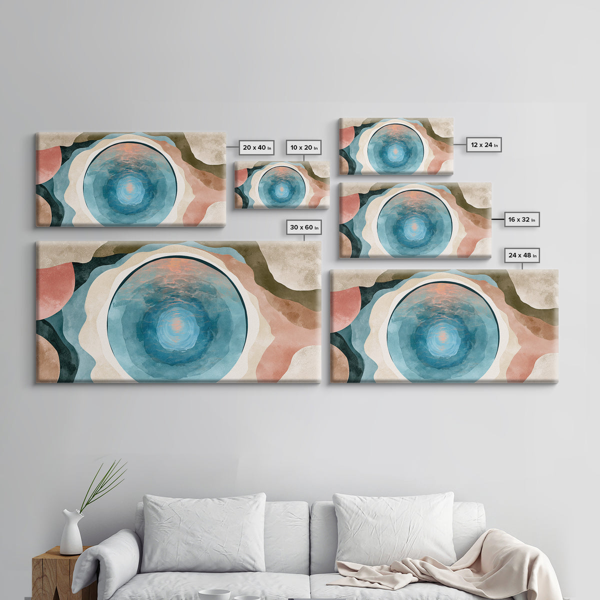 Blue Lagoon Water Seen from Above Framed Canvas Print, Spa Art, Dog Wall Art, Spa Decor, Fine Art, Serenity, Dog Canvas, SPA-2x1-88