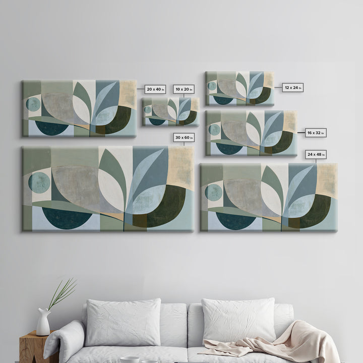 Sage and Ivory Geometric Calm Composition Canvas Print, Spa Art, Fine Art Photography, Spa Decor, Fine Art, Serenity, SPA-2x1-89