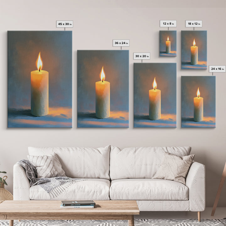 Warm Candle Flame Framed Canvas Print, Spa Art, Spa Decor, Abstract Art, Serenity, Spa Wall Art, Teen Girl Room Decor, SPA-2x3-17