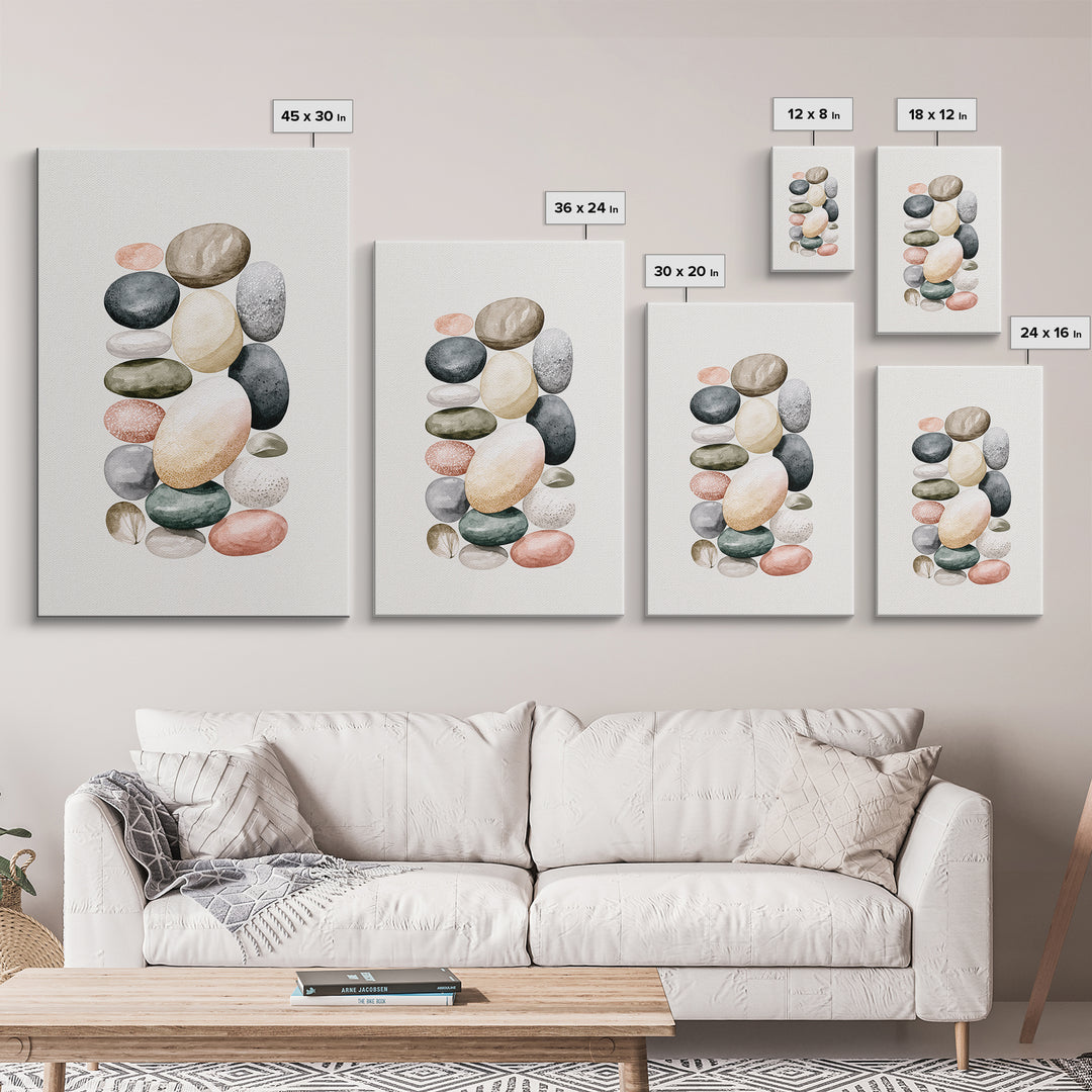 Pebble Texture Abstract Canvas Print, Spa Art, Wall Art Print, Spa Decor, Abstract Art, Serenity, Animal Art, Modern Home Decor, SPA-2x3-23