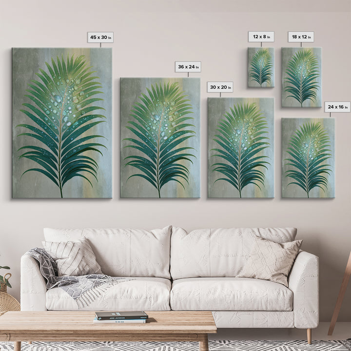 Fern Leaf Closeup Framed Canvas Print, Spa Art, Abstract, Spa Decor, Serenity, City Art, Spa Wall Art, Teen Girl Room Decor, SPA-2x3-43