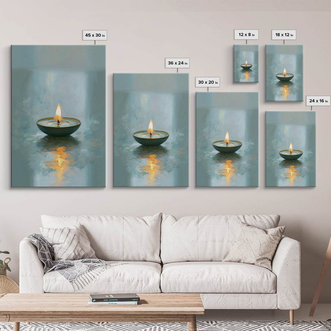 Warm Candle Flame Canvas Print, Spa Art, Fine Art Photography, Spa Decor, Fine Art, Serenity, Wildlife Wall Art, Gallery Decor, SPA-2x3-65