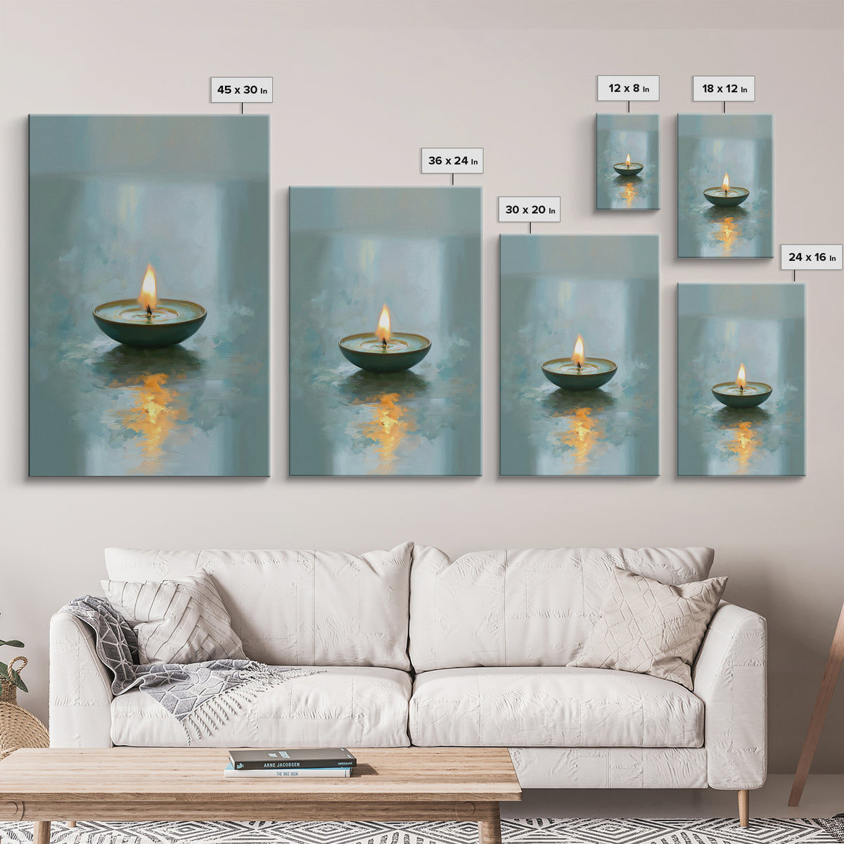 Warm Candle Flame Canvas Print, Spa Art, Fine Art Photography, Spa Decor, Fine Art, Serenity, Wildlife Wall Art, Gallery Decor, SPA-2x3-65