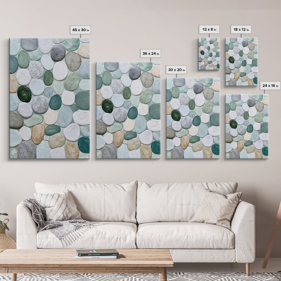 Pebble Texture Abstract Canvas Print, Spa Art, Fine Art Photography, Spa Decor, Fine Art, Serenity, Wildlife Wall Art, SPA-2x3-71