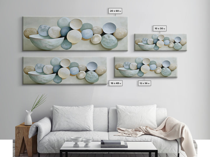 Pebble Texture Abstract Canvas Print, Spa Art, Textured Painting, Spa Decor, Fine Art, Serenity, Travel Poster, SPA-3x1-31
