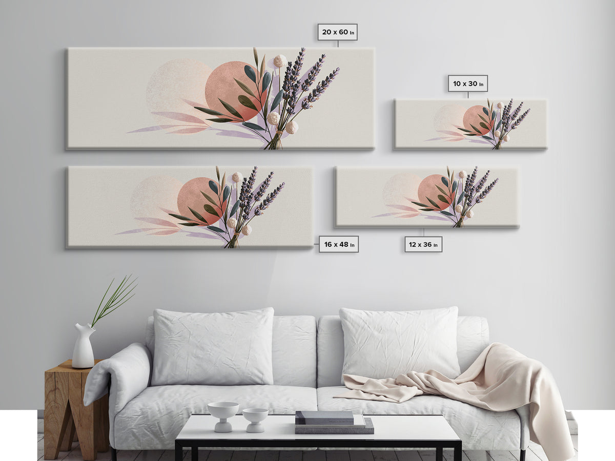 Lavender Bundle with Soft Shadow Canvas Print, Spa Art, Black Woman Art, Spa Decor, Oil Painting, Serenity, Modern Home Decor, SPA-3x1-95