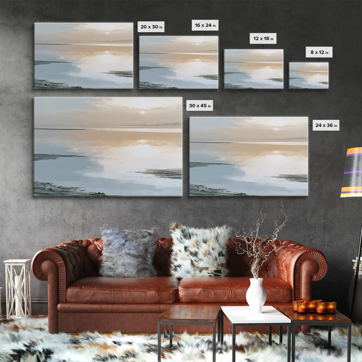 Moonlit Lake Reflection Canvas Print, Spa Art, Printable Art, Spa Decor, Fine Art, Serenity, Fine Art Photography, Animal Art, SPA-3x2-75