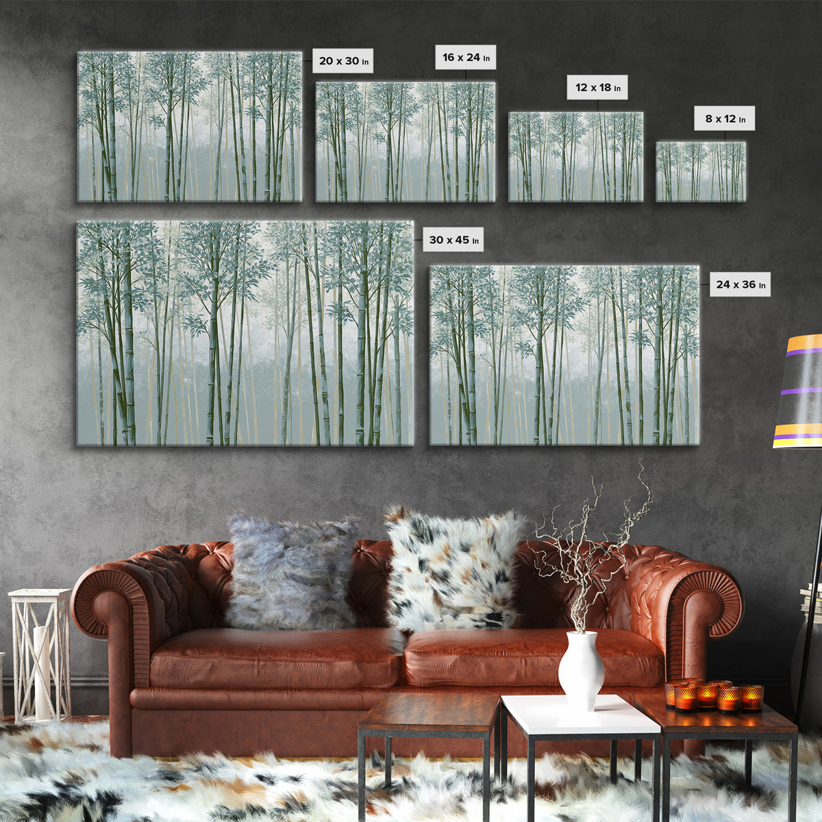 Misty Bamboo Forest Framed Canvas Print, Spa Art, Fine Art Print, Spa Decor, Fine Art, Serenity, Wall Decor, Printable Wall Art, SPA-3x2-81