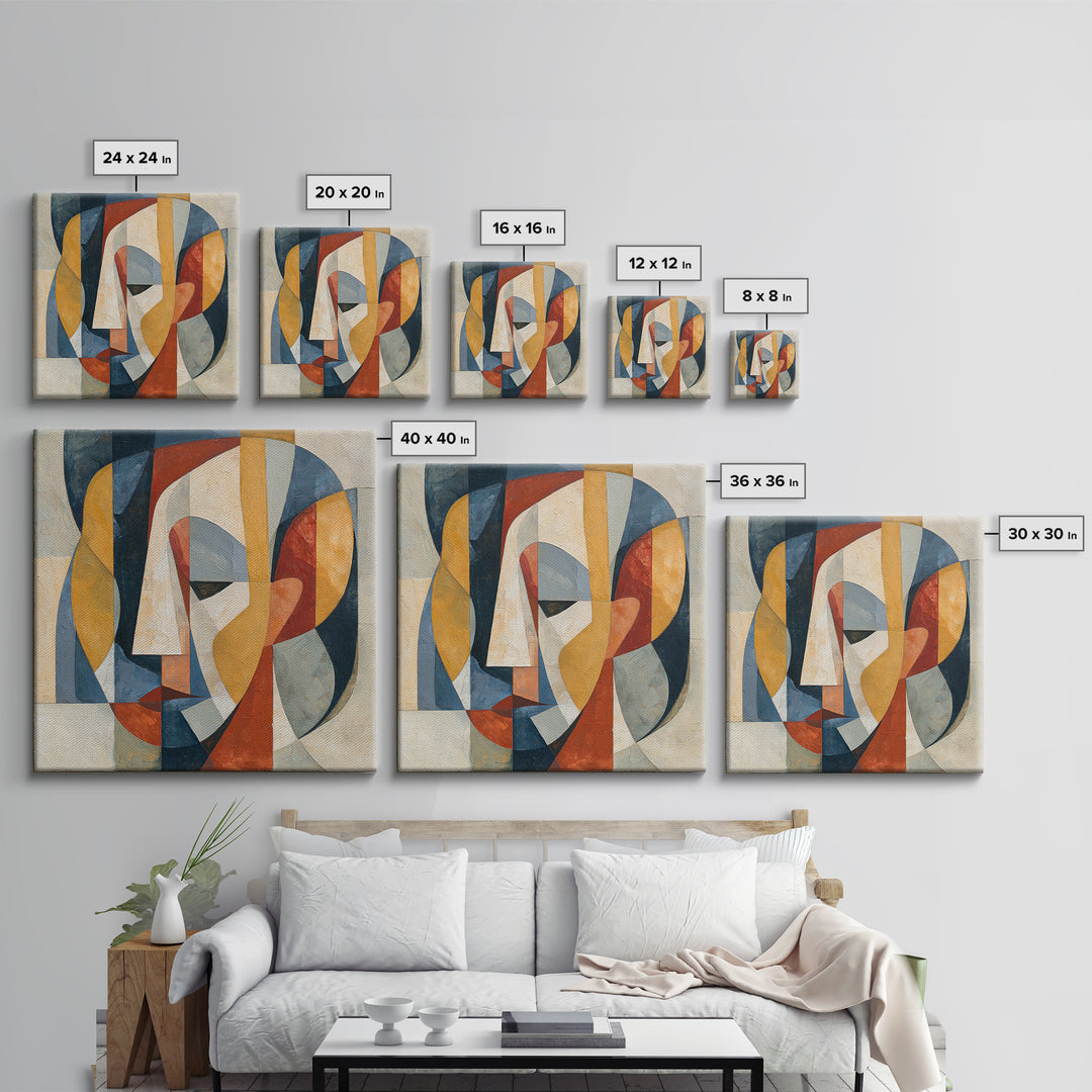 Abstract Aura Portrait Framed Canvas Print, Spiritual Art, Canvas Wall Art, Living Room Decor, Fine Art, Spirit, SPI-1x1-16