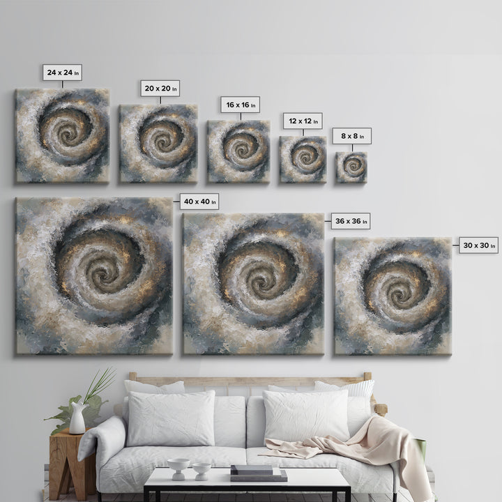 Spiral Galaxy as Soul Journey Metaphor Framed Canvas Print, Spiritual Art, Statement Artwork, Living Room Decor, Spirit, SPI-1x1-46