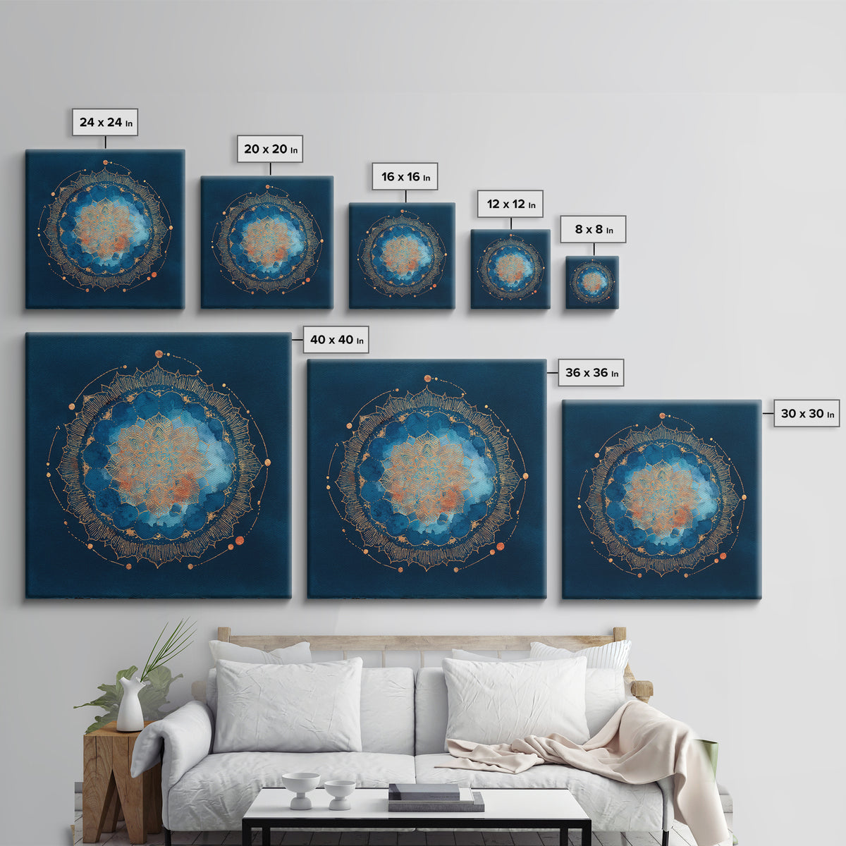 Ancient Temple Silhouette Canvas Print, Spiritual Art, Home Decor, Living Room Decor, Spirit, Wallart, Framed Wall Art, SPI-1x1-91