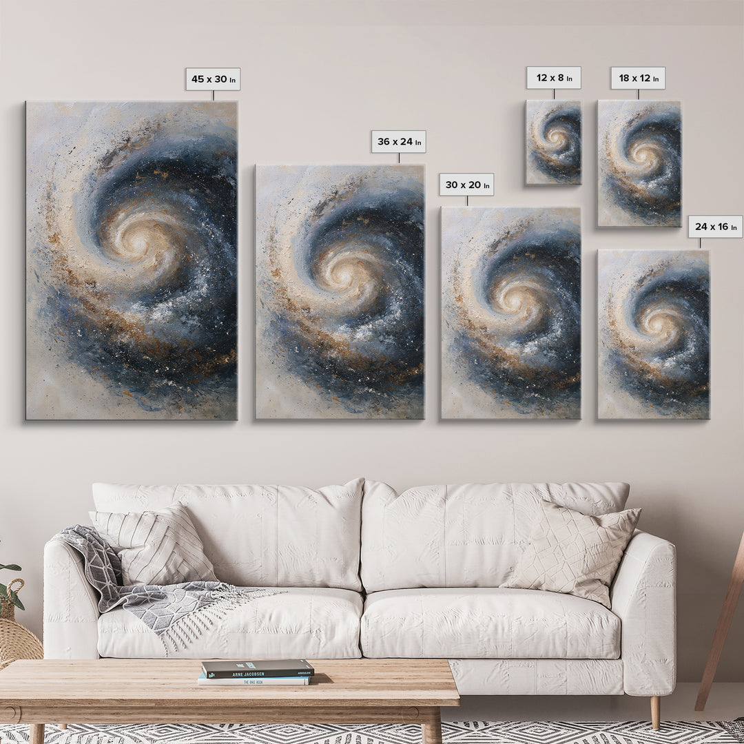 Spiral Galaxy as Soul Journey Metaphor Framed Canvas Print, Spiritual Art, Funky Wall Art, Living Room Decor, Fine Art, Spirit, SPI-2x3-78