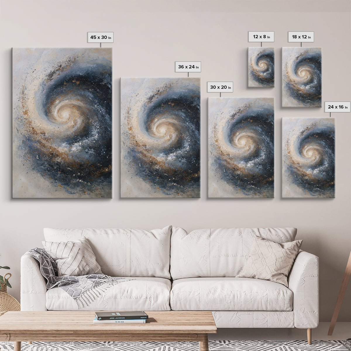 Spiral Galaxy as Soul Journey Metaphor Framed Canvas Print, Spiritual Art, Funky Wall Art, Living Room Decor, Fine Art, Spirit, SPI-2x3-78