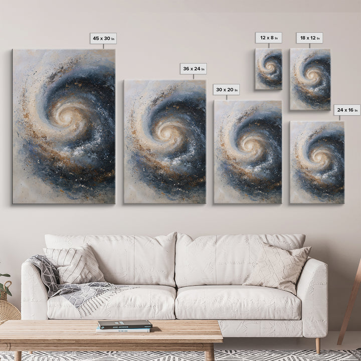 Spiral Galaxy as Soul Journey Metaphor Framed Canvas Print, Spiritual Art, Funky Wall Art, Living Room Decor, Fine Art, Spirit, SPI-2x3-78