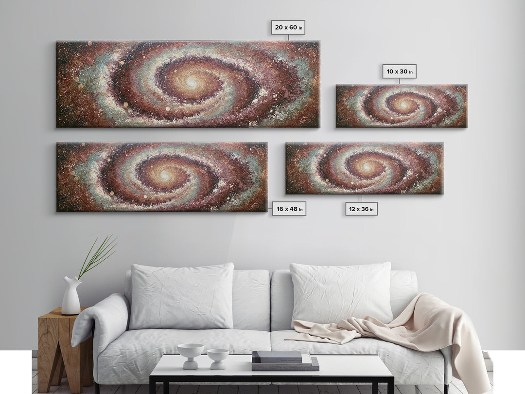 Spiral Galaxy as Soul Journey Metaphor Canvas Print, Spiritual Art, Minimalist Wall Art, Living Room Decor, Fine Art, Spirit, SPI-3x1-38