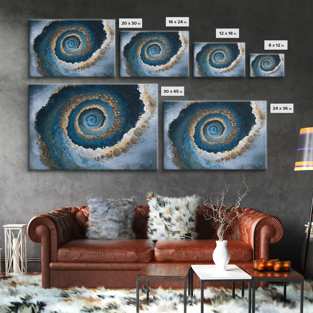 Spiral Galaxy as Soul Journey Metaphor Framed Canvas Print, Spiritual Art, Funky Wall Art, Living Room Decor, Fine Art, Spirit, SPI-3x2-2