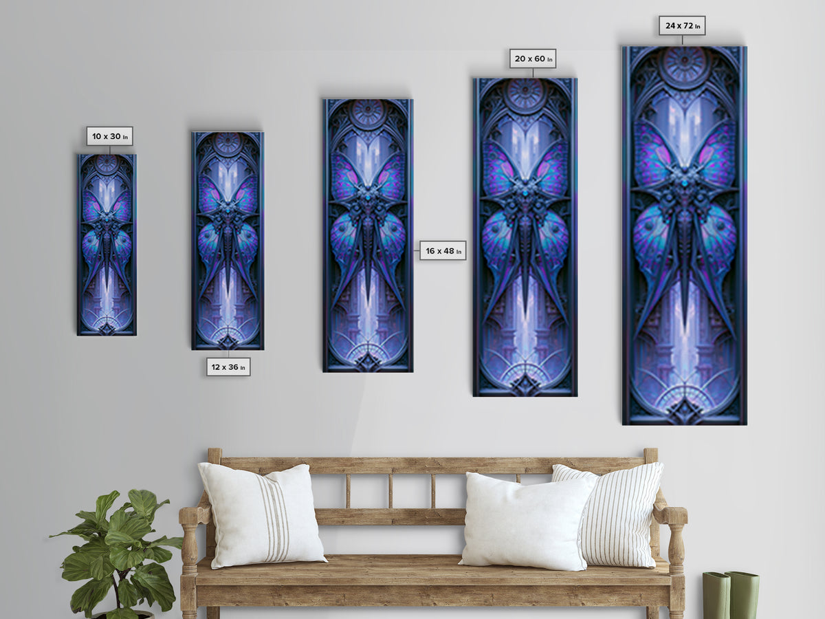 Mechanical Butterfly Specimen Canvas Print, Steampunk Art, Man Cave Decor, Living Room Decor, Fine Art, Mechanic, STE-1x3-2