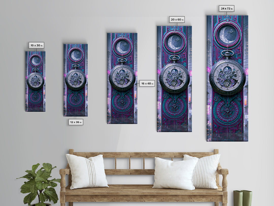 Gear Filled Pocket Watch Canvas Print, Steampunk Art, Steampunk, Living Room Decor, Fine Art, Mechanic, Wall Art Living Room, STE-1x3-44