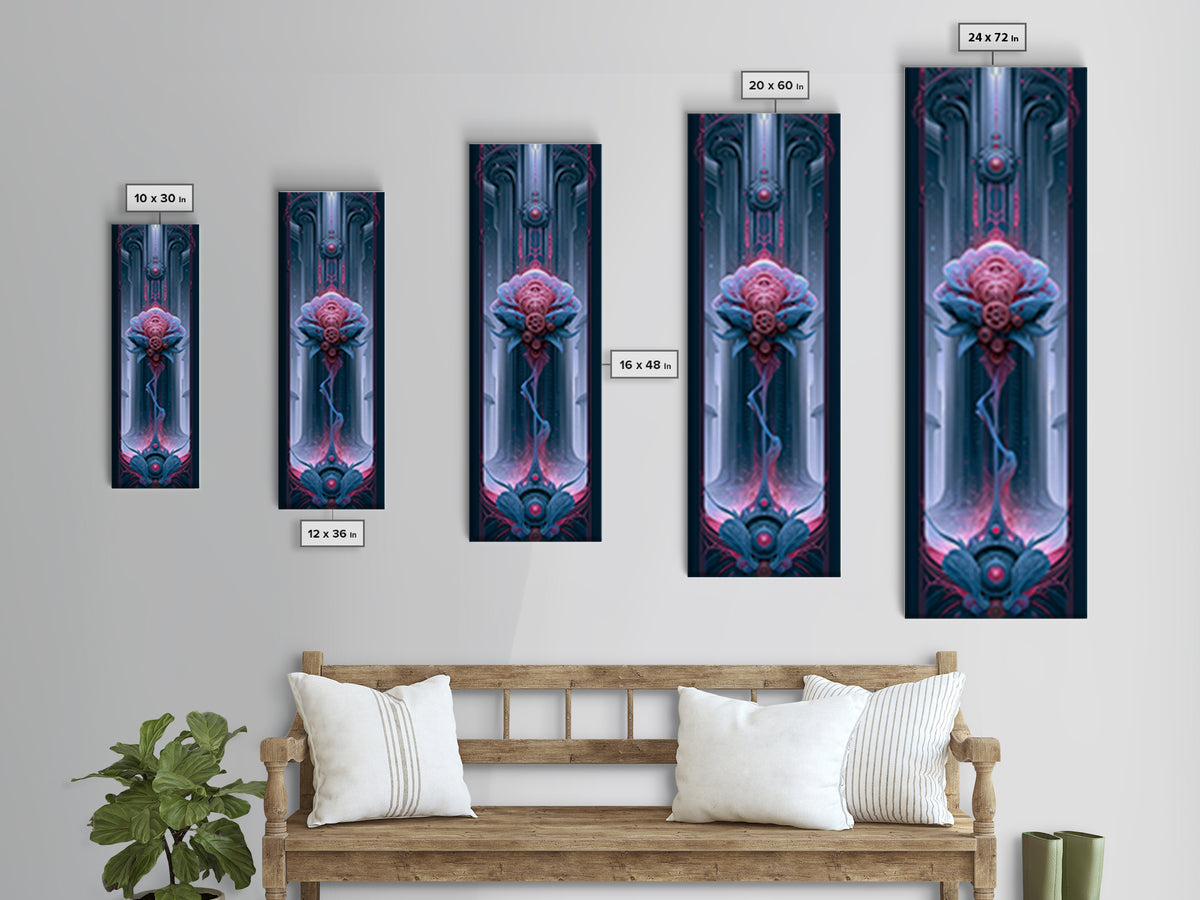 Mechanical Rose Made of Copper Gears Framed Canvas Print, Steampunk Art, Statement Artwork, Living Room Decor, Mechanic, STE-1x3-87