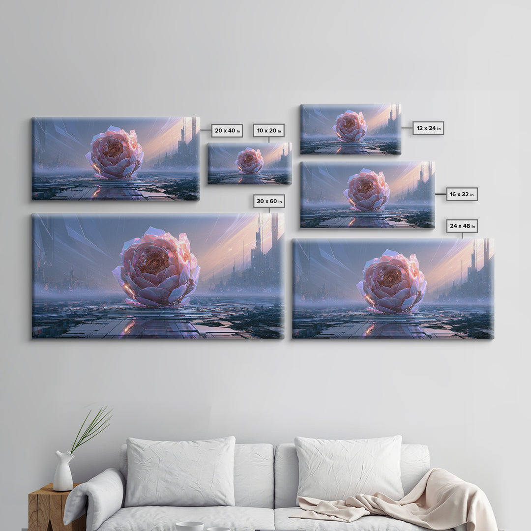 Mechanical Rose Made of Copper Gears Canvas Print, Steampunk Art, Steampunk Lamp, Living Room Decor, Abstract Art, Mechanic, STE-2x1-71