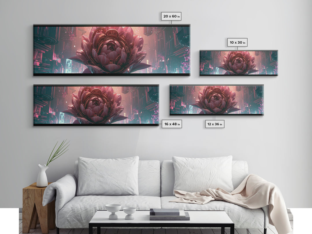 Mechanical Rose Made of Copper Gears Canvas Print, Steampunk Art, Digital Art, Living Room Decor, Fine Art, Mechanic, STE-3x1-43