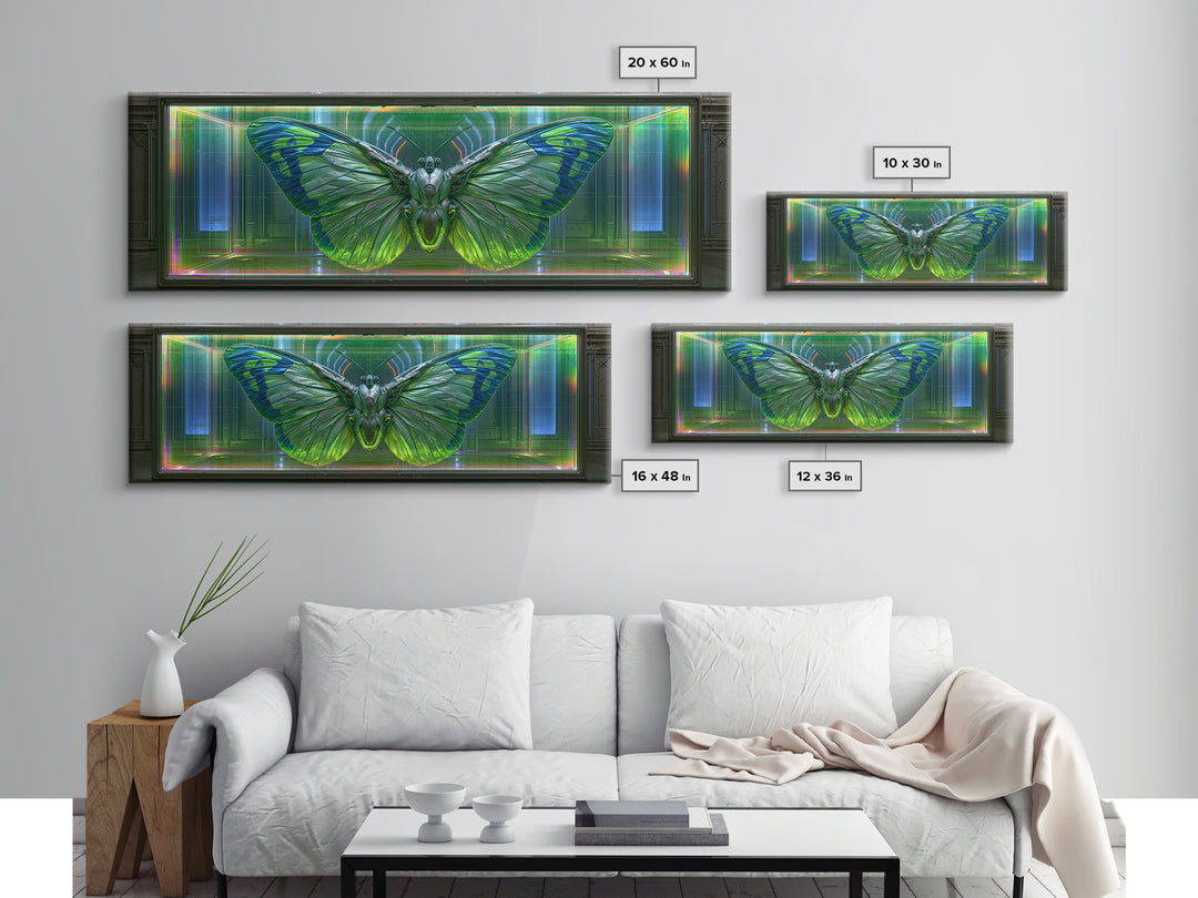 Mechanical Butterfly Specimen Canvas Print, Steampunk Art, Man Cave Decor, Living Room Decor, Fine Art, Mechanic, STE-3x1-54
