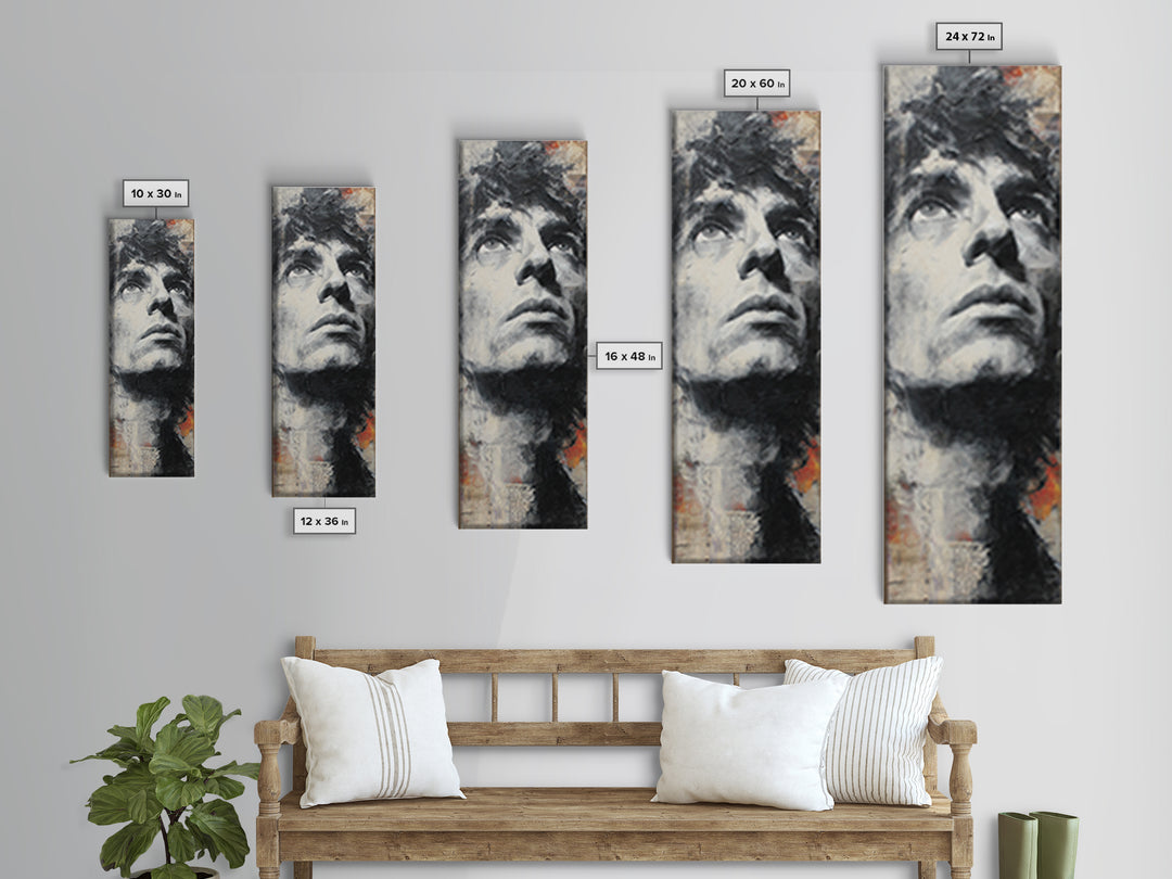 Brick Wall Texture Framed Canvas Print, Street Art, Abstract Painting, Living Room Decor, Abstract Art, Urban, Gallery Decor, STR-1x3-64
