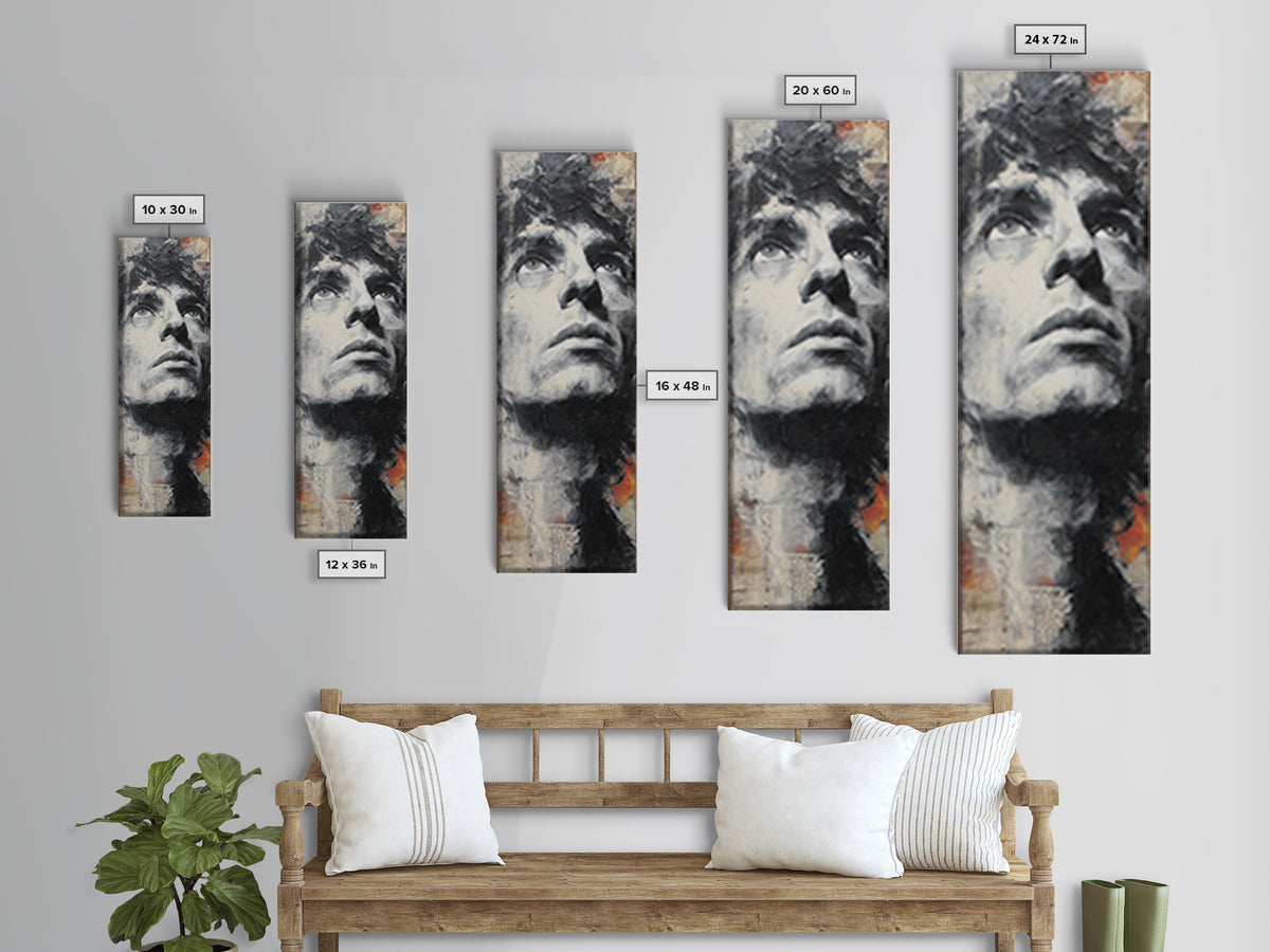Brick Wall Texture Framed Canvas Print, Street Art, Abstract Painting, Living Room Decor, Abstract Art, Urban, Gallery Decor, STR-1x3-64