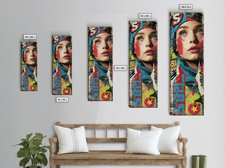 Wildstyle Arrows and Abstract Letter Forms Without Canvas Print, Street Art, Poster, Living Room Decor, Fine Art, Urban, STR-1x3-77