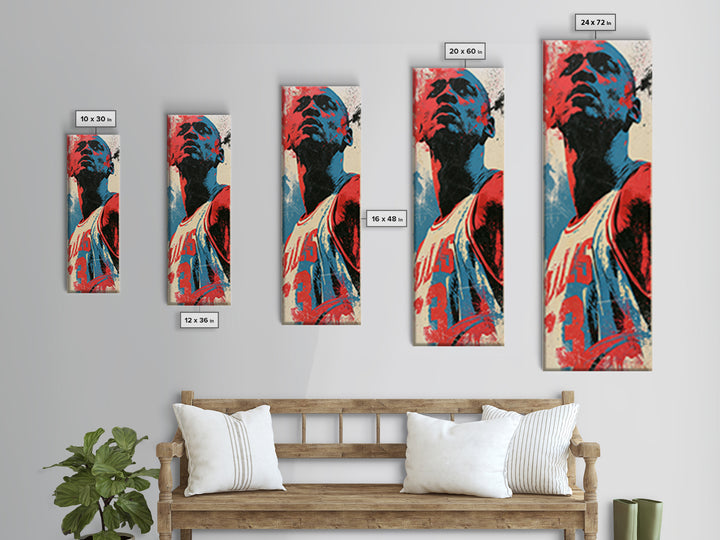 Street Basketball Player Canvas Print, Street Art, Wall Art, Living Room Decor, Oil Painting, Urban, Canvas Wall Art, STR-1x3-90