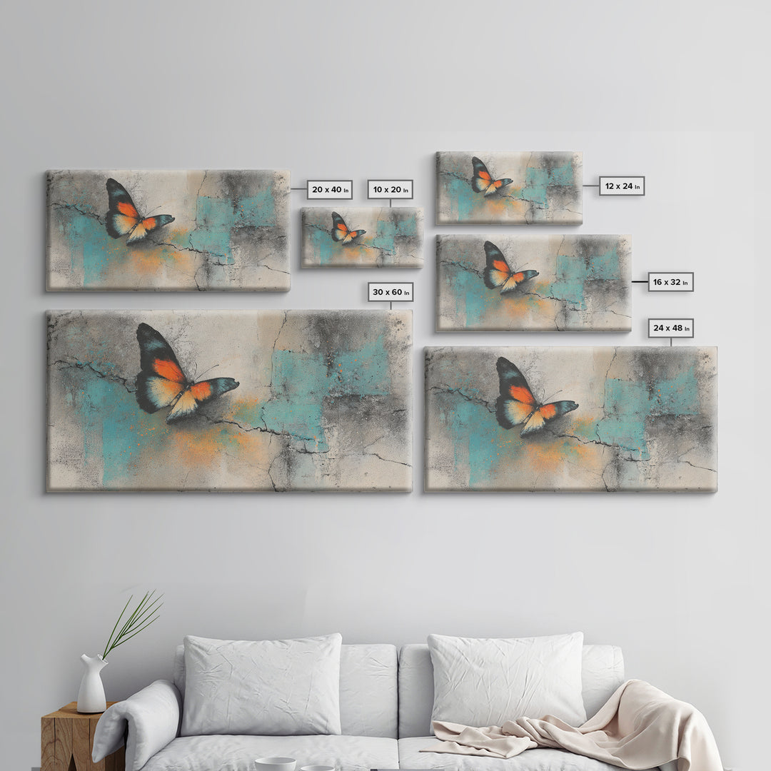 Wildstyle Arrows and Abstract Letter Forms Without Framed Canvas Print, Street Art, Painting, Living Room Decor, Urban, STR-2x1-37