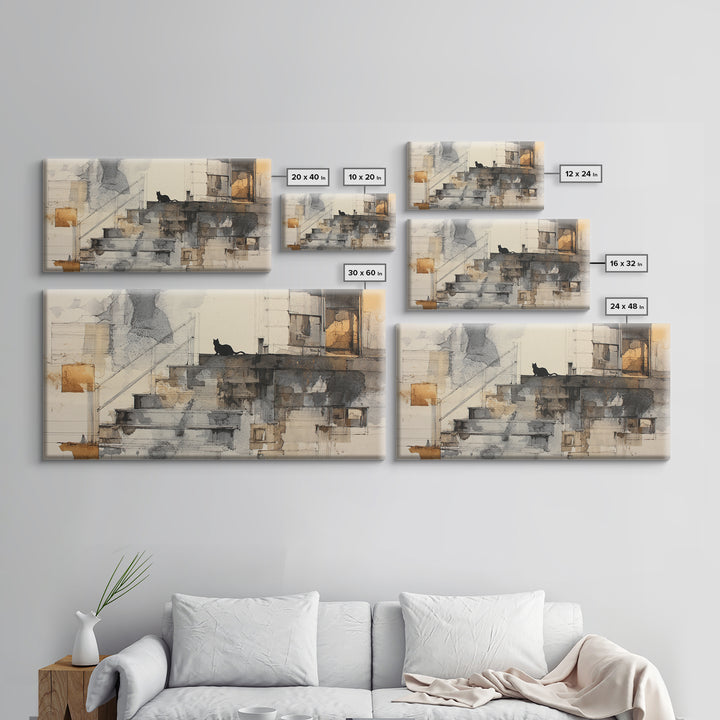 Brick Wall Texture Framed Canvas Print, Street Art, Bar Art, Living Room Decor, Urban, Fine Art Print, Statement Artwork, STR-2x1-96