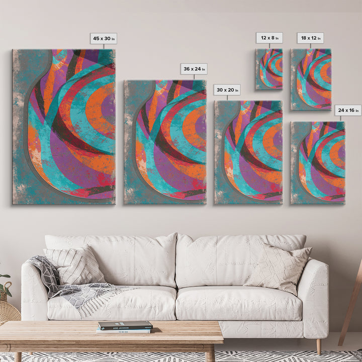 Skate Ramp Pattern Canvas Print, Street Art, Wall Decor, Living Room Decor, Fine Art, Urban, Modern Wall Art, Abstract Painting, STR-2x3-54