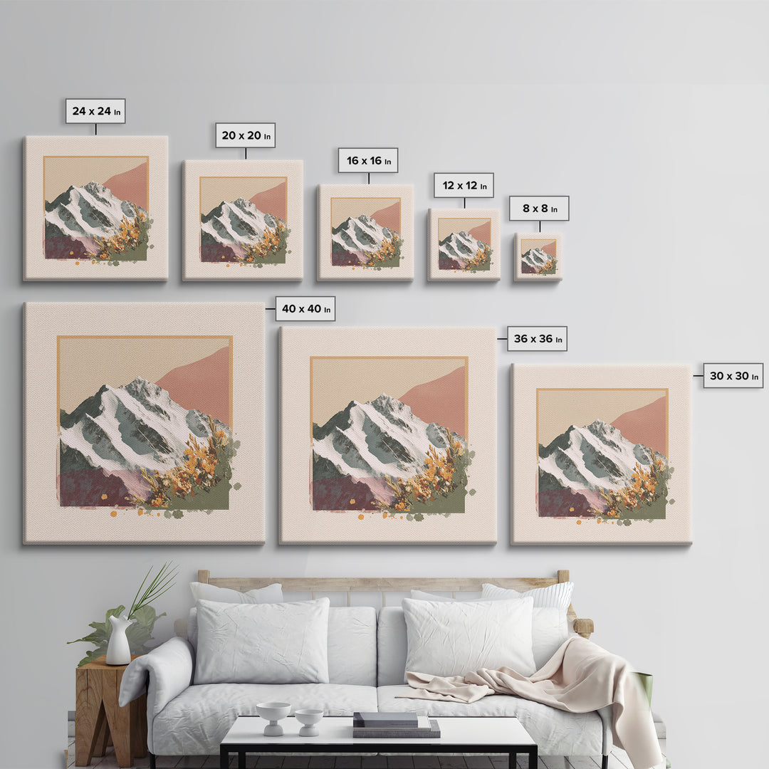 Retro Amalfi Coast Cliffs Canvas Print, Travel Poster(2), Map Print, Living Room Decor, Fine Art, Voyage, Boho Decor, TPO-1x1-26