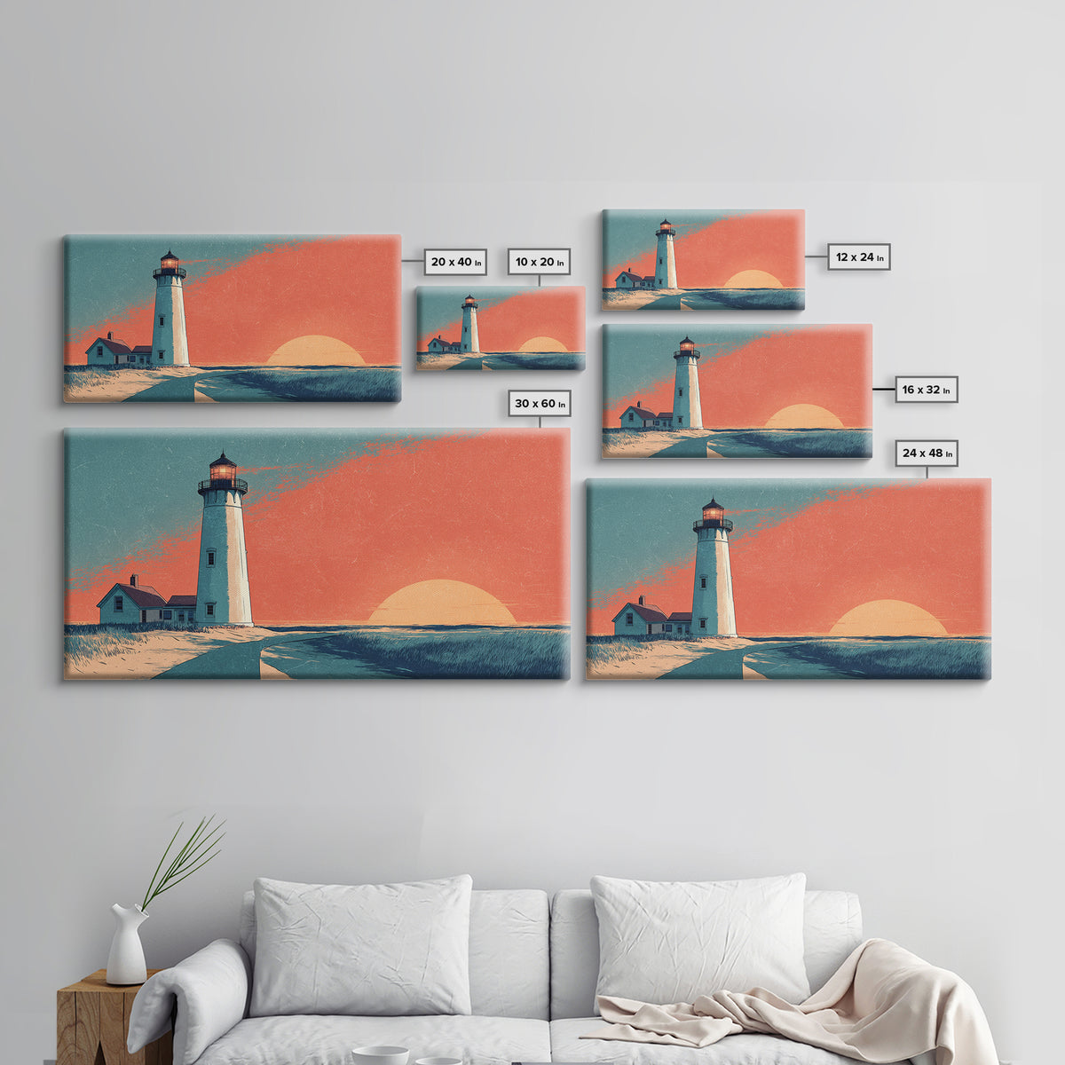 Cape Cod Lighthouse Summer Poster Canvas Print, Travel Poster(2), Room Decor, Living Room Decor, Fine Art, Voyage, Travel Gift, TPO-2x1-62