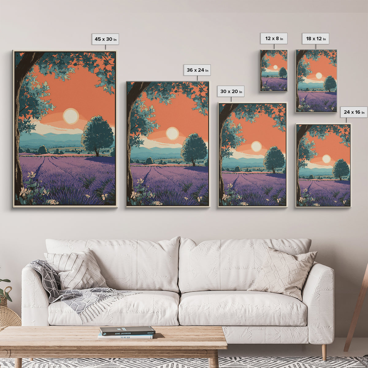 Provence Lavender Field Poster Canvas Print, Travel Poster(2), Fine Art Print, Living Room Decor, Fine Art, Voyage, Posters, TPO-2x3-31